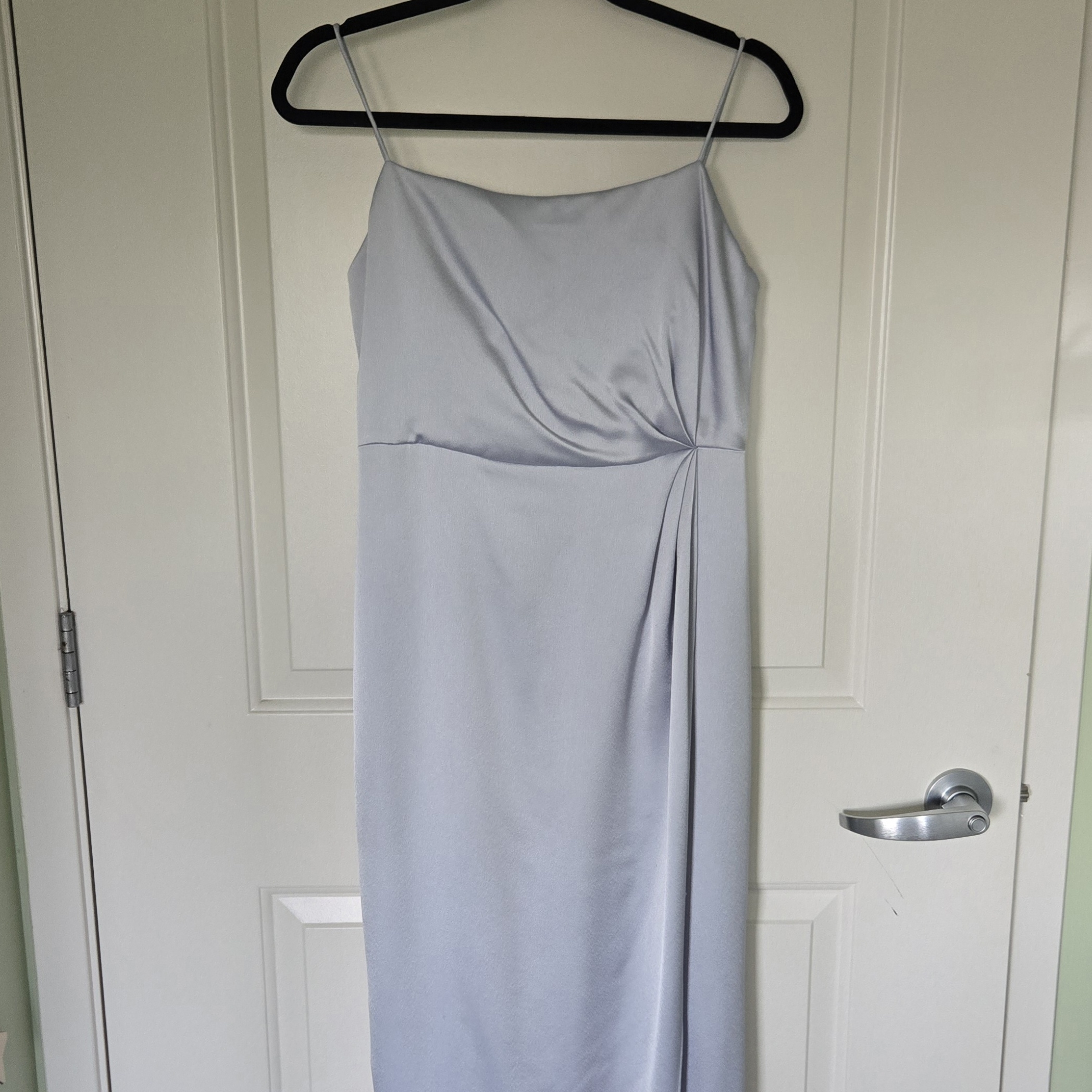 Jenny Yoo Lauren Bridesmaid Dress (Whisper Blue - Satin)